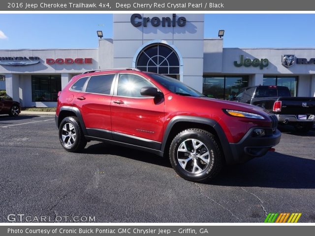 2016 Jeep Cherokee Trailhawk 4x4 in Deep Cherry Red Crystal Pearl