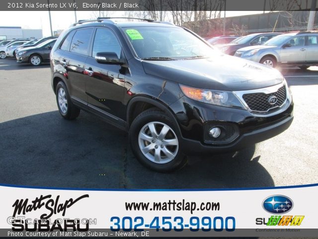 2012 Kia Sorento LX V6 in Ebony Black