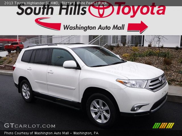 2013 Toyota Highlander SE 4WD in Blizzard White Pearl