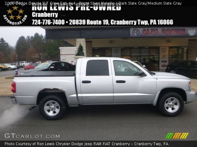 2008 Dodge Dakota SLT Crew Cab 4x4 in Bright Silver Metallic