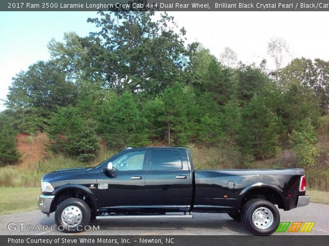 2017 Ram 3500 Laramie Longhorn Crew Cab 4x4 Dual Rear Wheel in Brilliant Black Crystal Pearl