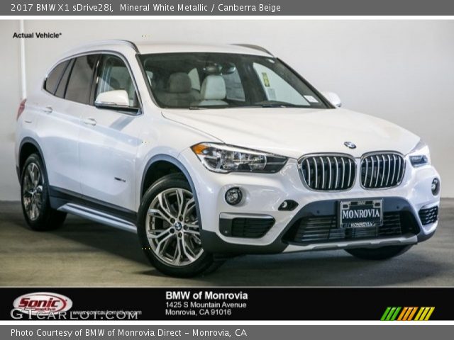 2017 BMW X1 sDrive28i in Mineral White Metallic