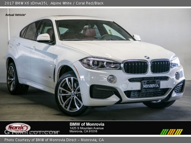 Alpine White 2017 Bmw X6 Sdrive35i Coral Red Black