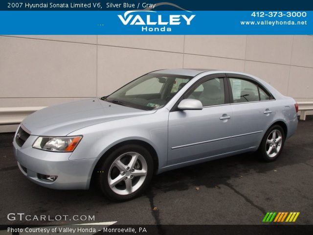 2007 Hyundai Sonata Limited V6 in Silver Blue