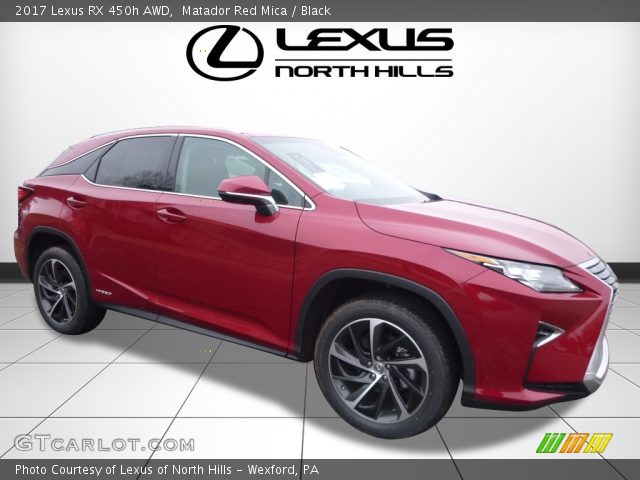2017 Lexus RX 450h AWD in Matador Red Mica