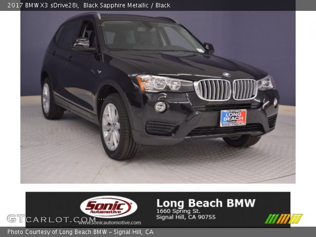 2017 BMW X3 sDrive28i in Black Sapphire Metallic