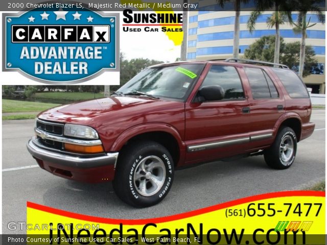 2000 Chevrolet Blazer LS in Majestic Red Metallic