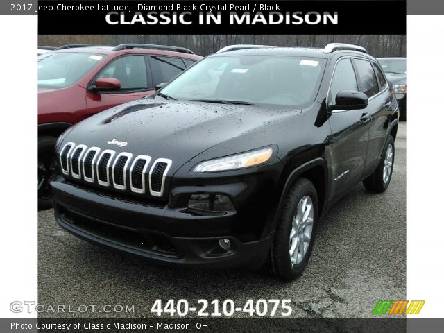 2017 Jeep Cherokee Latitude in Diamond Black Crystal Pearl
