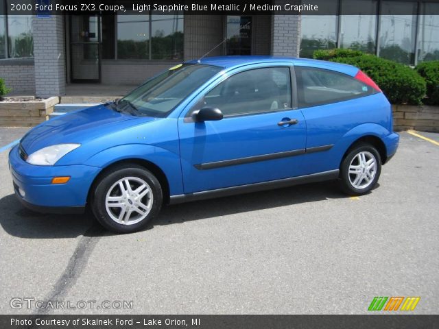 2000 Ford Focus ZX3 Coupe in Light Sapphire Blue Metallic