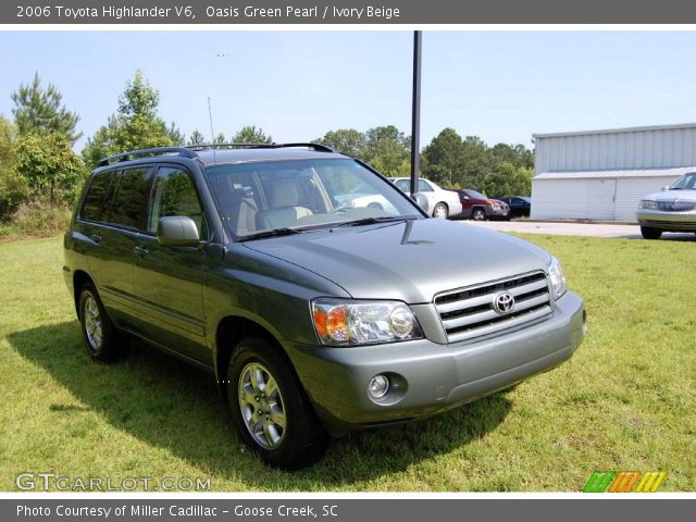2006 Toyota Highlander V6 in Oasis Green Pearl