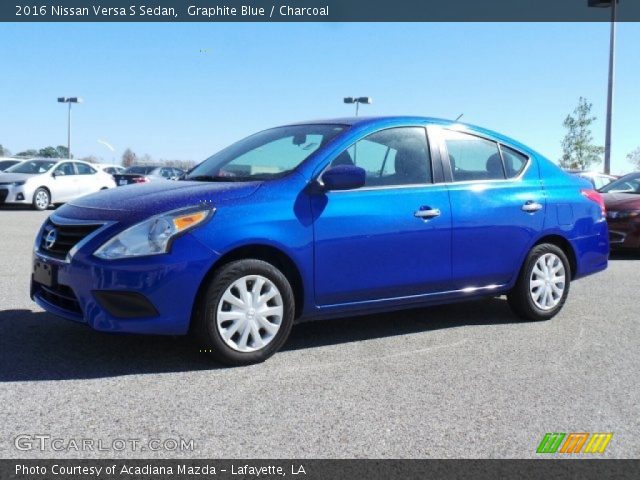 2016 Nissan Versa S Sedan in Graphite Blue