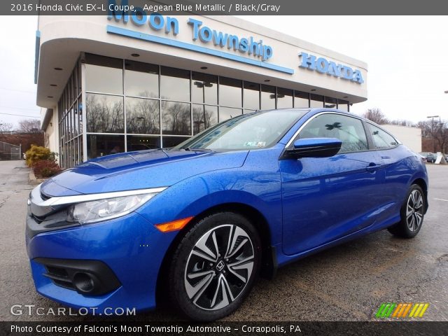 2016 Honda Civic EX-L Coupe in Aegean Blue Metallic