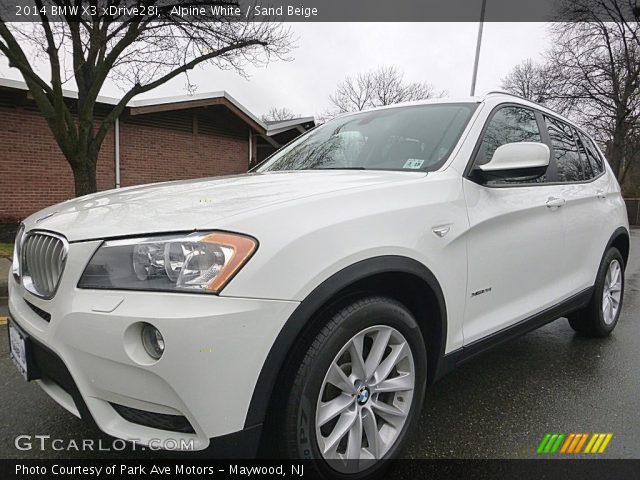 2014 BMW X3 xDrive28i in Alpine White