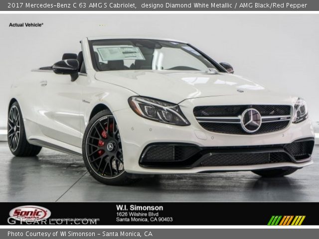 2017 Mercedes-Benz C 63 AMG S Cabriolet in designo Diamond White Metallic