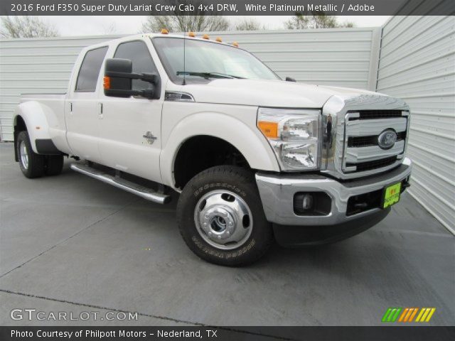 2016 Ford F350 Super Duty Lariat Crew Cab 4x4 DRW in White Platinum Metallic