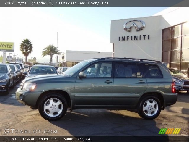 2007 Toyota Highlander V6 in Oasis Green Pearl