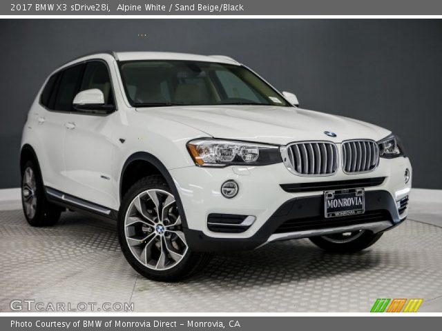 2017 BMW X3 sDrive28i in Alpine White