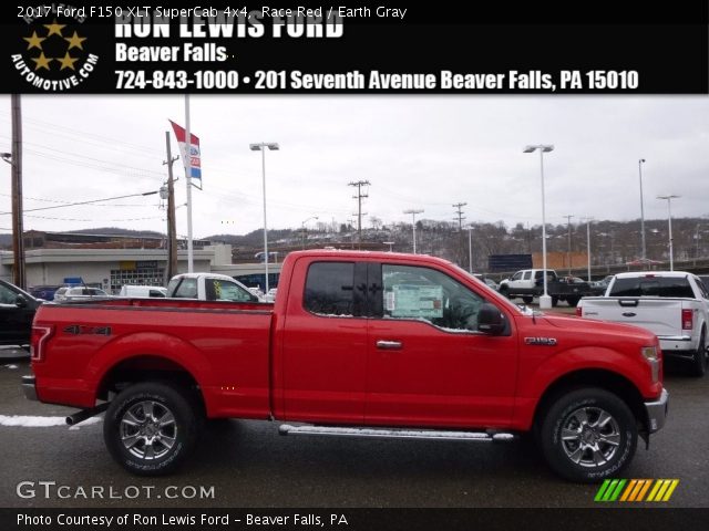 2017 Ford F150 XLT SuperCab 4x4 in Race Red