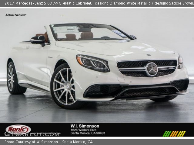 2017 Mercedes-Benz S 63 AMG 4Matic Cabriolet in designo Diamond White Metallic