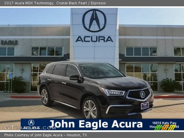 2017 Acura MDX Technology in Crystal Black Pearl