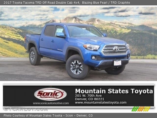 2017 Toyota Tacoma TRD Off Road Double Cab 4x4 in Blazing Blue Pearl