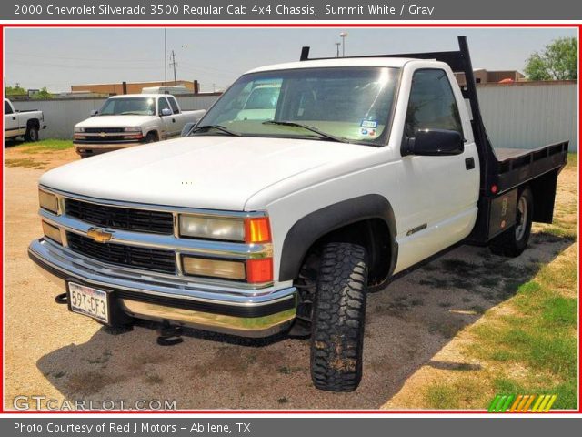 2000 Chevrolet Silverado 3500 Regular Cab 4x4 Chassis in Summit White