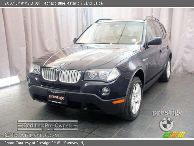 2007 BMW X3 3.0si in Monaco Blue Metallic