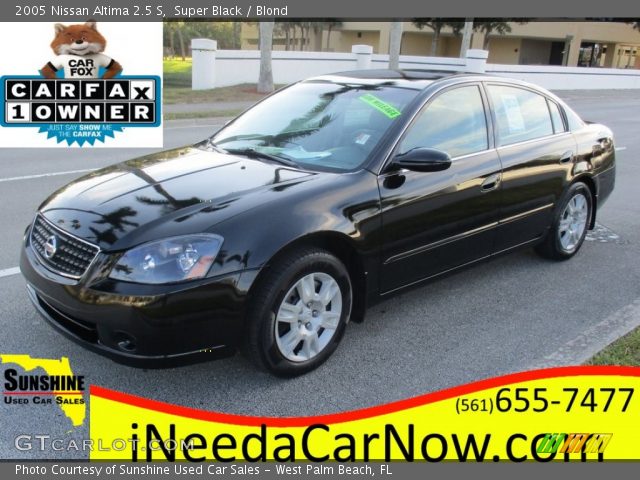 2005 Nissan Altima 2.5 S in Super Black