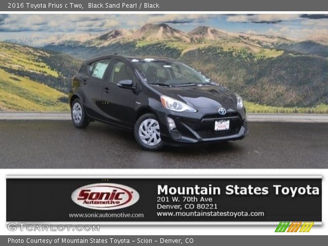 2016 Toyota Prius c Two in Black Sand Pearl