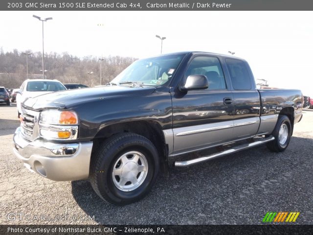 2003 GMC Sierra 1500 SLE Extended Cab 4x4 in Carbon Metallic