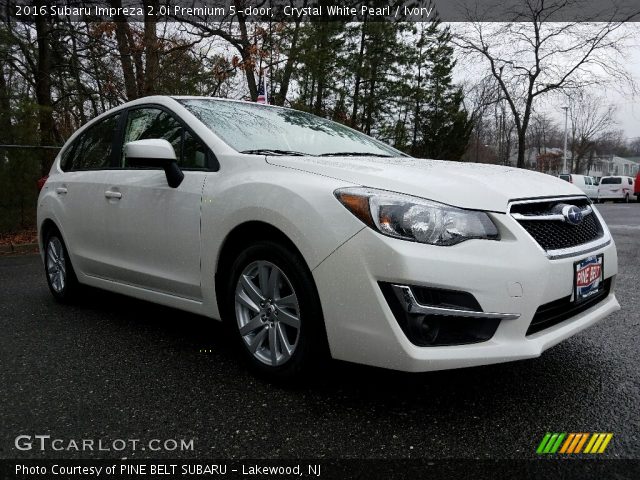 2016 Subaru Impreza 2.0i Premium 5-door in Crystal White Pearl