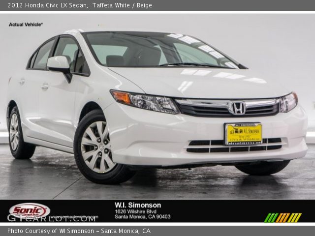 2012 Honda Civic LX Sedan in Taffeta White