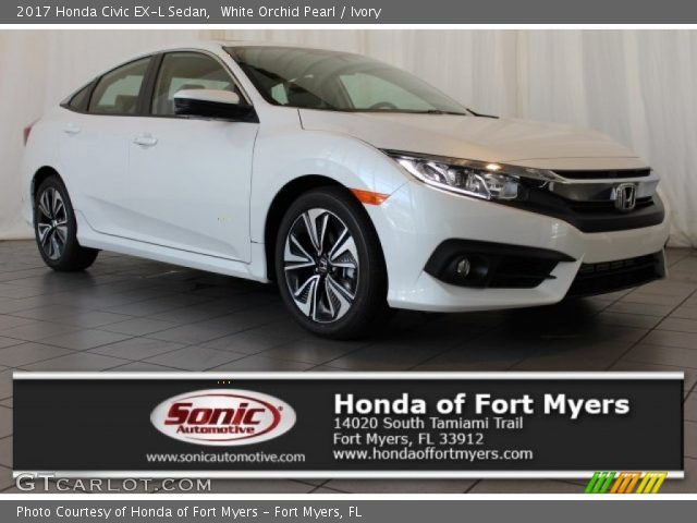 2017 Honda Civic EX-L Sedan in White Orchid Pearl