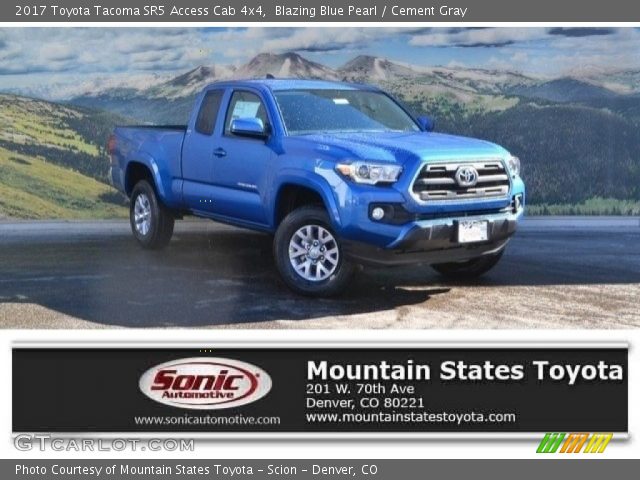 2017 Toyota Tacoma SR5 Access Cab 4x4 in Blazing Blue Pearl