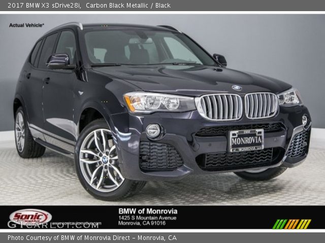 2017 BMW X3 sDrive28i in Carbon Black Metallic