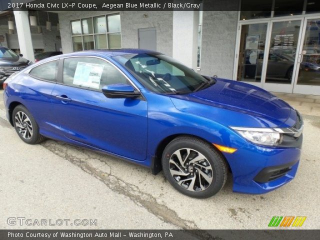 2017 Honda Civic LX-P Coupe in Aegean Blue Metallic