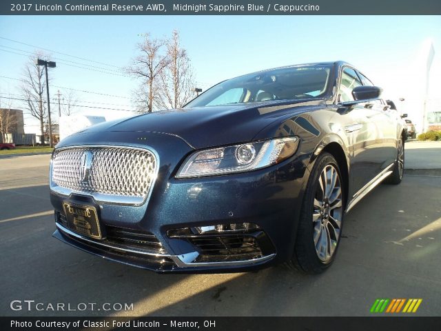 2017 Lincoln Continental Reserve AWD in Midnight Sapphire Blue