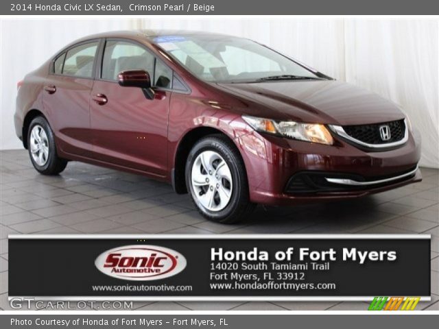 2014 Honda Civic LX Sedan in Crimson Pearl