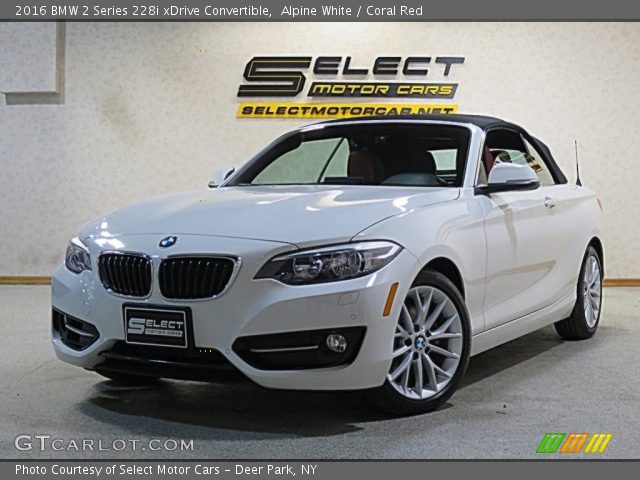 2016 BMW 2 Series 228i xDrive Convertible in Alpine White