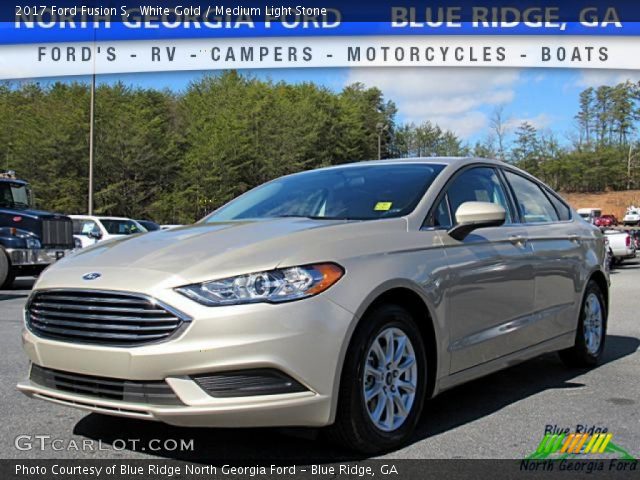 2017 Ford Fusion S in White Gold