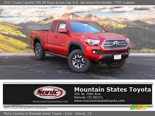2017 Toyota Tacoma TRD Off Road Access Cab 4x4 in Barcelona Red Metallic