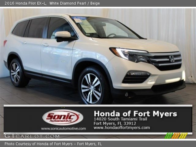 2016 Honda Pilot EX-L in White Diamond Pearl