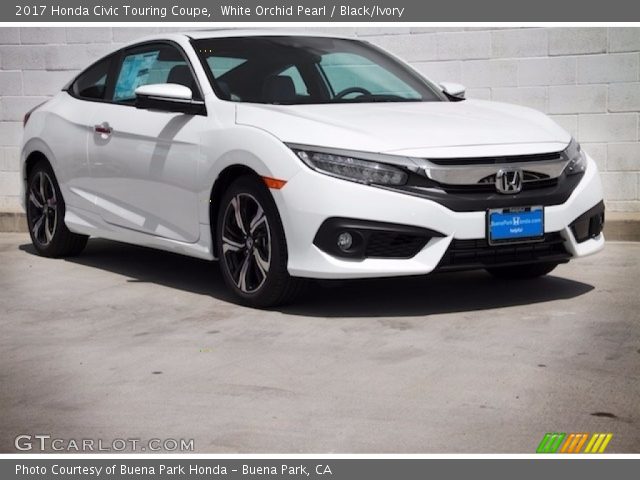 2017 Honda Civic Touring Coupe in White Orchid Pearl