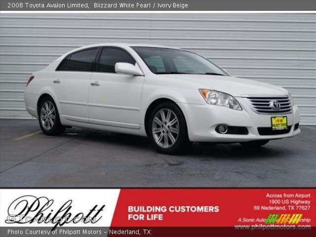 2008 Toyota Avalon Limited in Blizzard White Pearl
