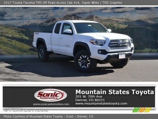 2017 Toyota Tacoma TRD Off Road Access Cab 4x4 in Super White