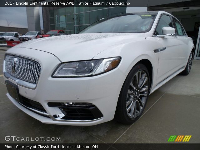 2017 Lincoln Continental Reserve AWD in White Platinum