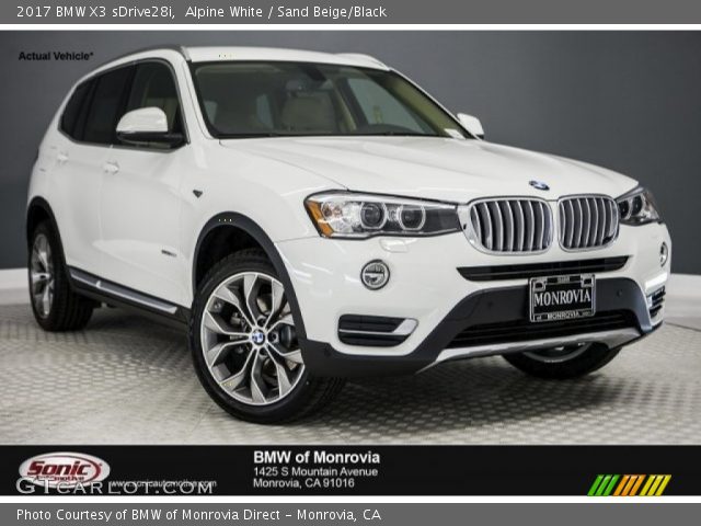 2017 BMW X3 sDrive28i in Alpine White