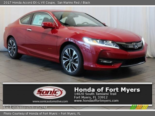 2017 Honda Accord EX-L V6 Coupe in San Marino Red