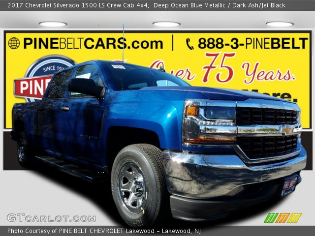 2017 Chevrolet Silverado 1500 LS Crew Cab 4x4 in Deep Ocean Blue Metallic