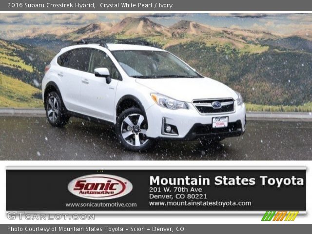 2016 Subaru Crosstrek Hybrid in Crystal White Pearl